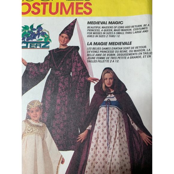 McCall's Medieval Costumes Girls Sewing Pattern sz xsmall 6775 - uncut - Picture 3 of 11